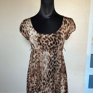 Vintage 2000s Guess cheetah print baby doll mini dress